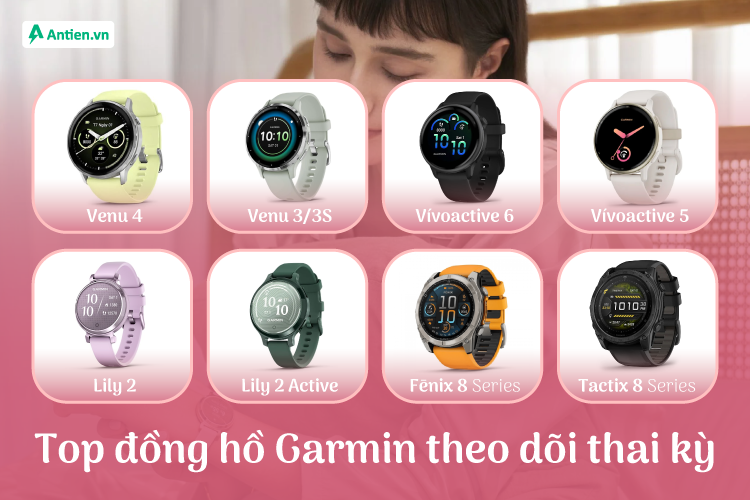 Hầu hết các phiên bản Garmin đều tích hợp tính năng theo dõi thai kỳ