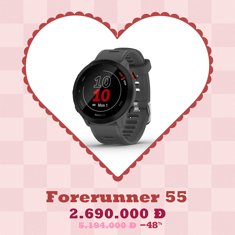 Sắm Forerunner 55, giá giảm sốc chỉ còn 2.690.000đ