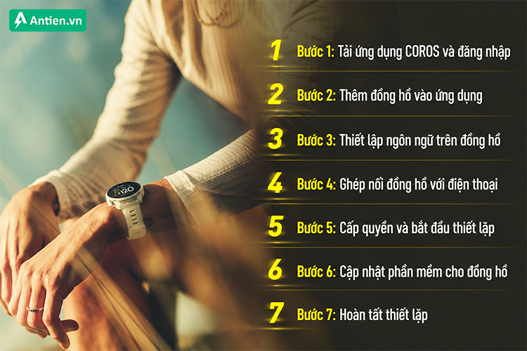 Chỉ mất vài phút thiết lập sau khi mở hộp, sẽ mang đến cho bạn trải nghiệm sử dụng hoàn toàn mới trên Coros