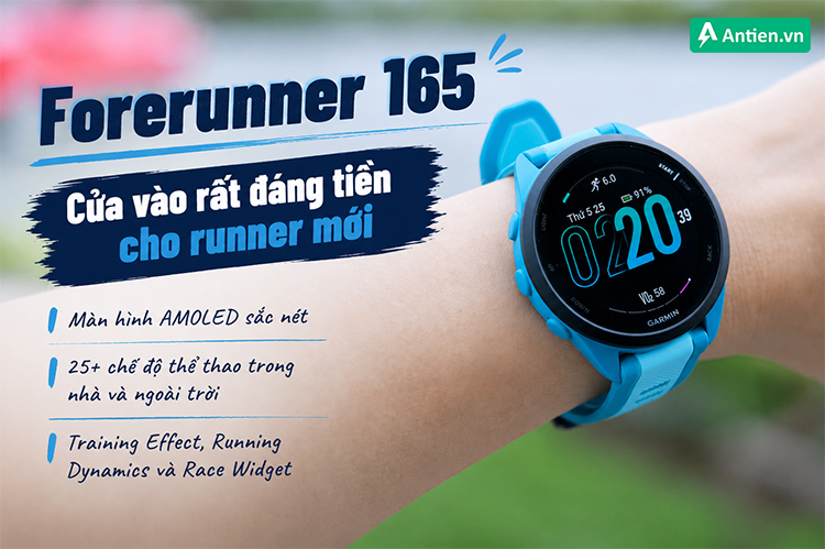 Forerunner 165 với ưu đãi giảm tới 39%, là sự lựa chọn đáng tiền cho người mới