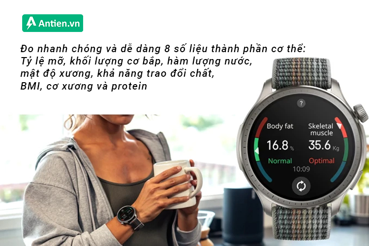 Từ cổ tay, dễ dàng theo dõi 8 số liệu thành phần cơ thể bạn