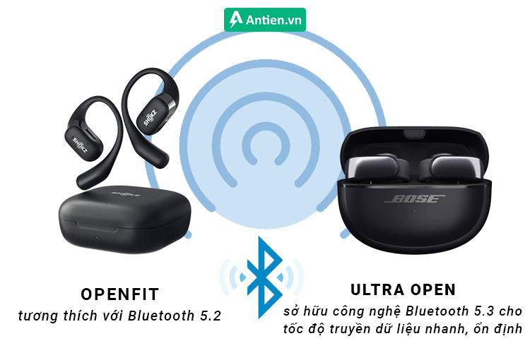 Công nghệ Bluetooth 5.3 của Ultra Open cho tốc độ kết nối nhanh, mượt và ổn định hơn