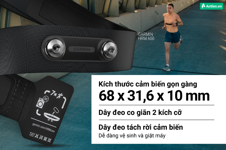 HRM 600 sở hữu thiết kế nhỏ gọn cùng dây đeo 2 kích cỡ