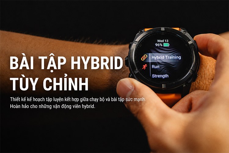 Đồng hồ Fenix 8 giúp bạn thiết lập kế hoạch tập giữa chạy và sức mạnh
