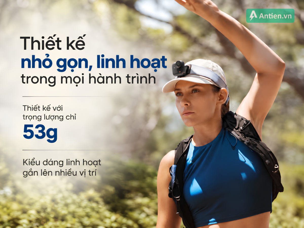 Thiết kế nhỏ gọn 53g, linh hoạt trong mọi hành trình