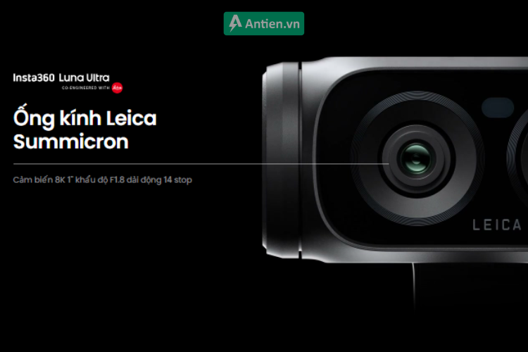Insta360 Luna Ultra sở hữu ống kính Leica với cảm biến 1 inch 8K 