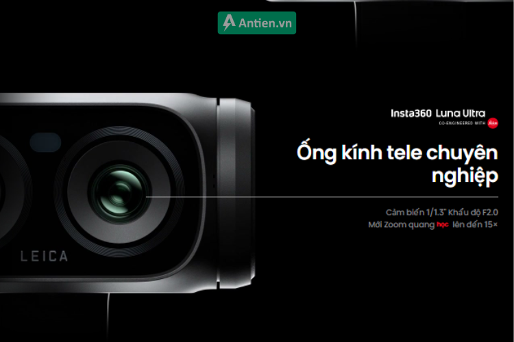 Insta360 Luna Ultra sở hữu ống kính Tele chuyên nghiệp