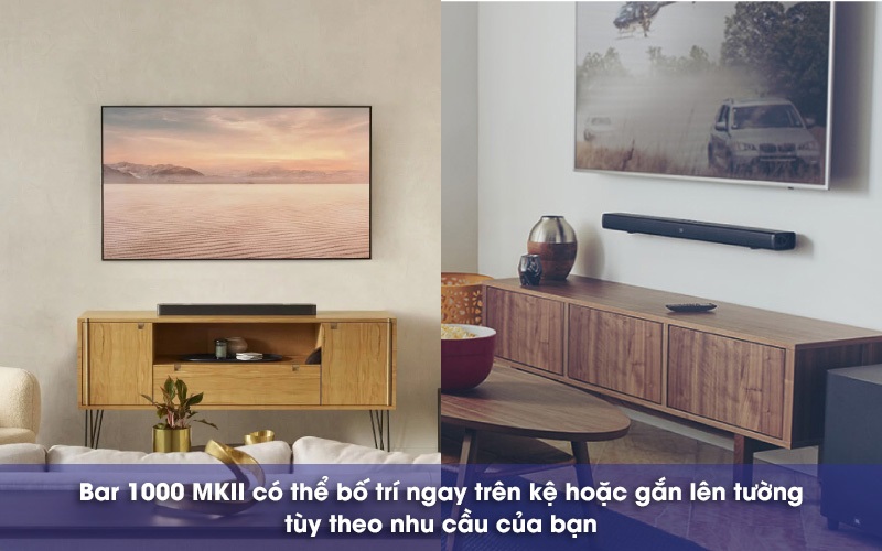 JBL Bar 1000MK2 - Thiết kế tinh xảo, gọn gàng dễ lắp đặt