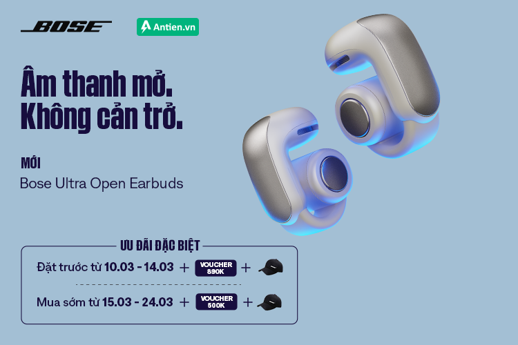 Tưng bừng khuyến mại khi đặt trước hoặc mua sớm sản phẩm Bose Ultra Ear Buds từ ngày 10/03/2024 - 24/03/2024