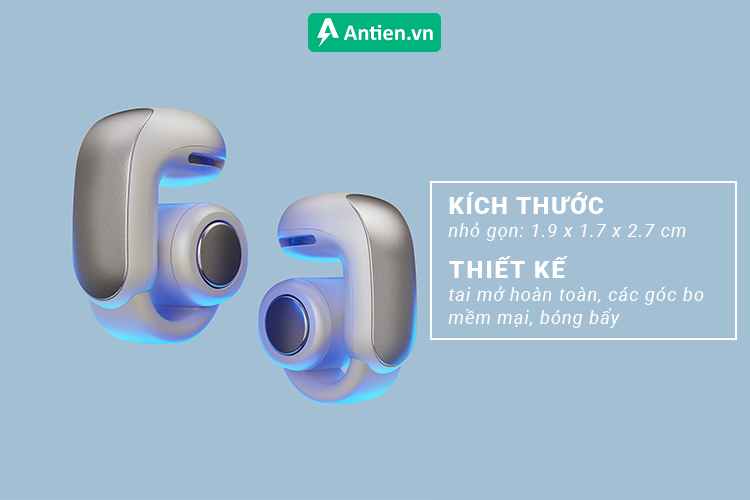 Ultra Open Earbuds sở hữu kích thước nhỏ gọn với thiết kế tai mở sáng tạo