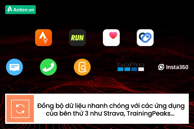 Pace Pro đồng bộ tức thời với Strava, Training Peaks...