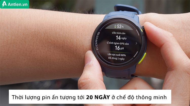 Trải nghiệm thỏa thích mà không lo hết pin với thời lượng pin tới 20 ngày