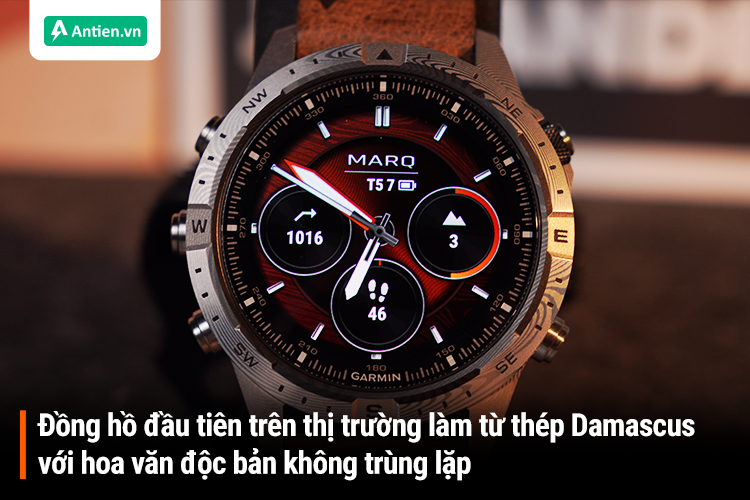 MARQ 2 Damascus Edition là chiếc smart watch đầu tiên được làm bằng thép Damascus huyền thoại