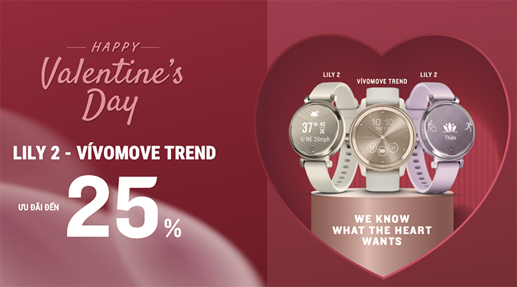 garmin ưu đãi tới 25% chào mừng ngày valentine's