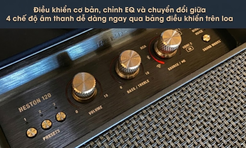 Dễ dàng lựa chọn các chế độ âm thanh được thiết lập sẵn