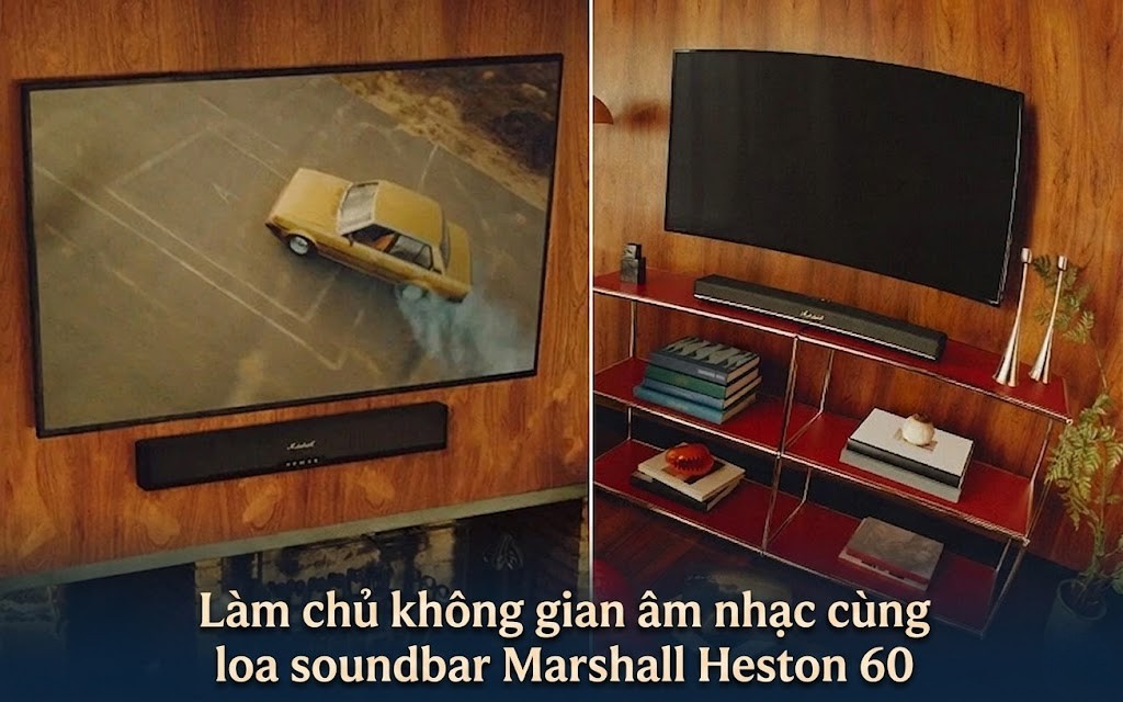 Làm chủ không gian âm nhạc cùng loa soundbar Marshall Heston 60