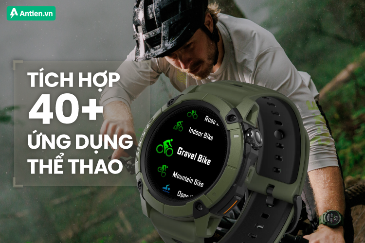 Trải nghiệm nhiều hơn với hơn 40 bộ môn thể thao tích hợp sẵn