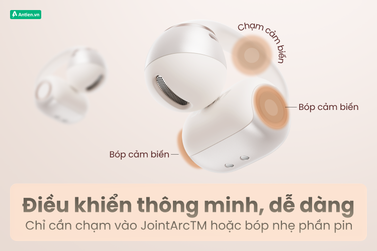 Điều khiển thông minh với thao tác chạm và bóp nhẹ