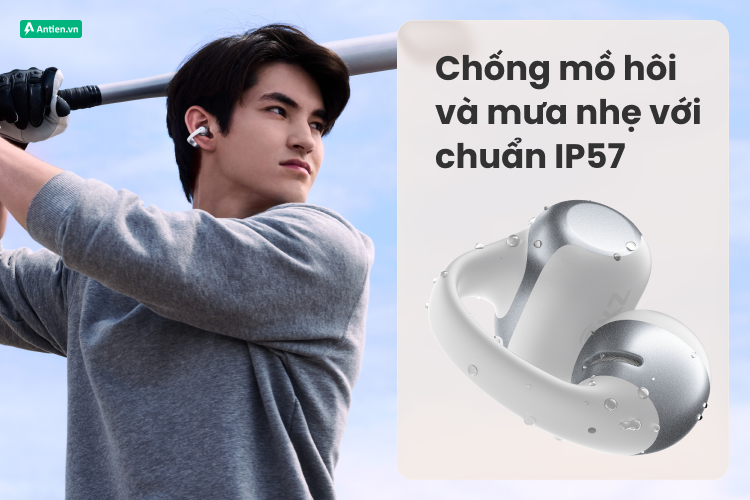 Thoả sức tập luyện, di chuyển mà không sợ mồ hôi hay những cơn mưa nhỏ bất chợt