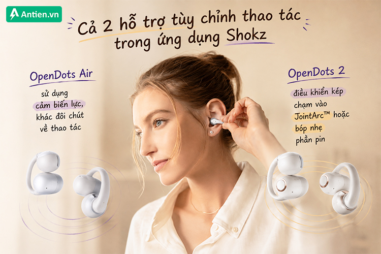 Tai nghe kẹp tai Shokz mang tới khả năng điều chỉnh linh hoạt và tiện lợi