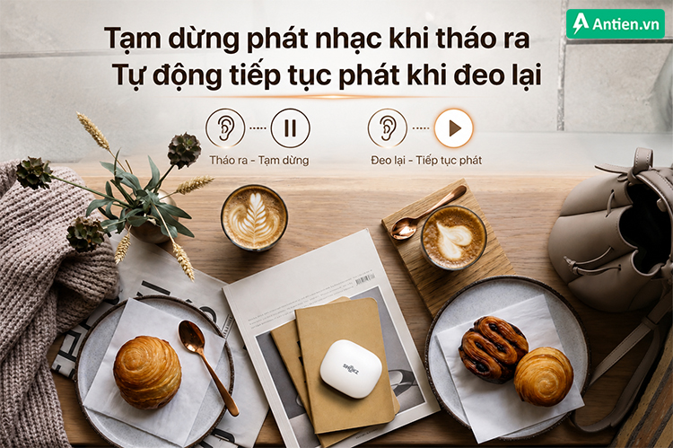 OpenFit Pro là mẫu tai nghe móc tai đầu tiên của Shokz có tính năng phát hiện đeo