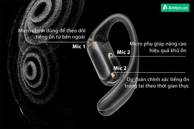 Hệ thống ba micrô ở mỗi bên, kết hợp với công nghệ giảm nhiễu cho cuộc gọi rõ nét