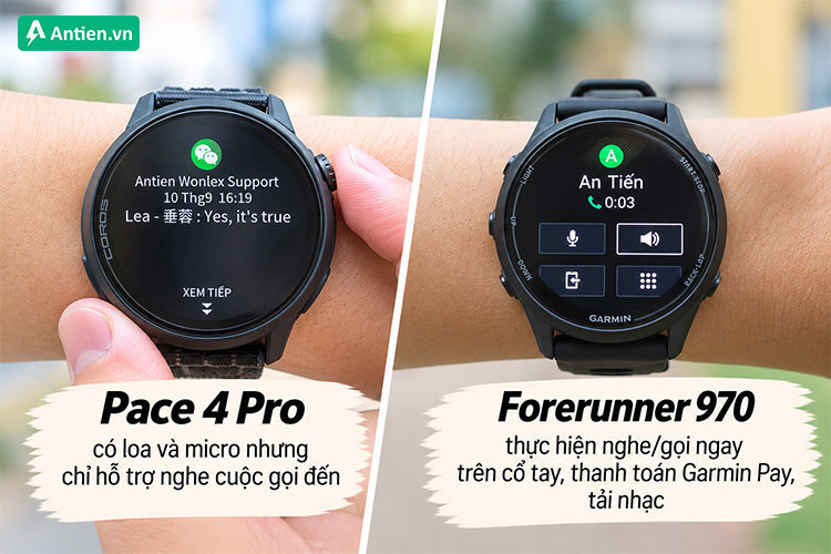 Garmin Forerunner 970 nổi bật hơn với khả năng nghe/gọi, thanh toán nhanh và tải nhạc ngay trên đồng hồ