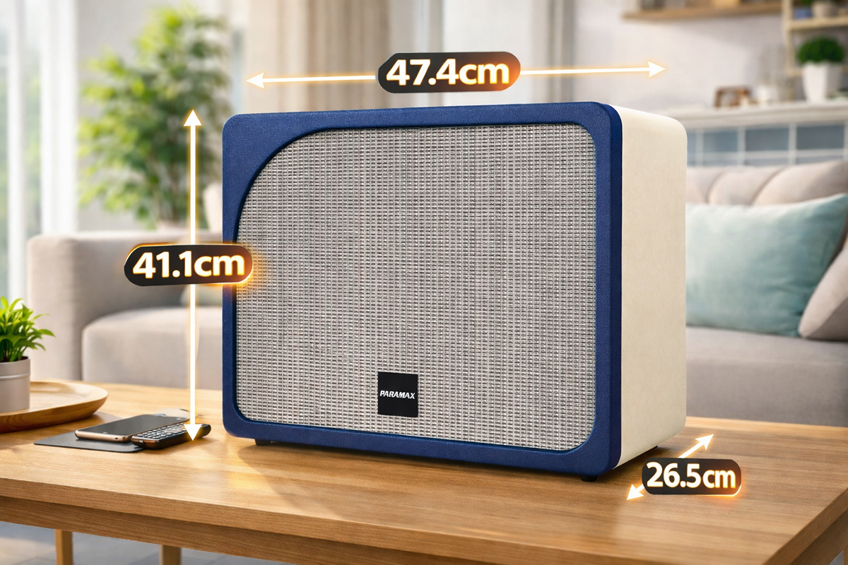 Loa Paramax Evox sở hữu thiết kế hiện đại, chắc chắn và đề cao tính di động