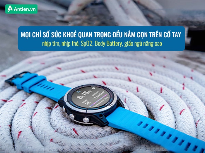 Đồng hồ GPS ngoài trời Quatix 7 theo dõi các chỉ số sức khoẻ giúp bạn sống chủ động hơn