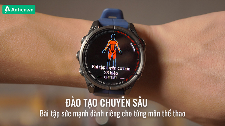 Quatix 8 nổi bật với hiệu suất tập luyện nâng cao 