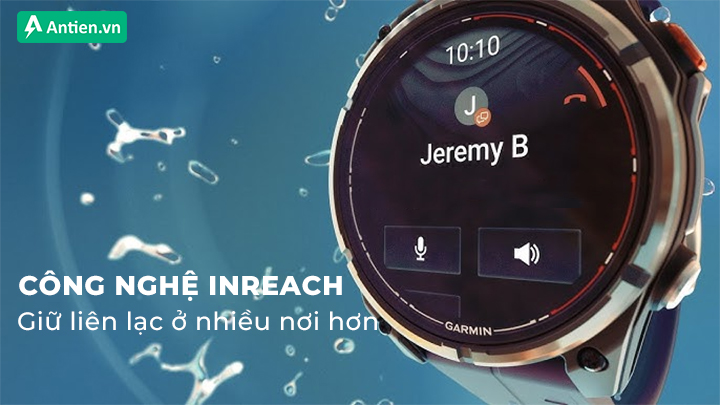Lần đầu tiên, công nghệ inReach có trên đồng hồ thông minh Garmin