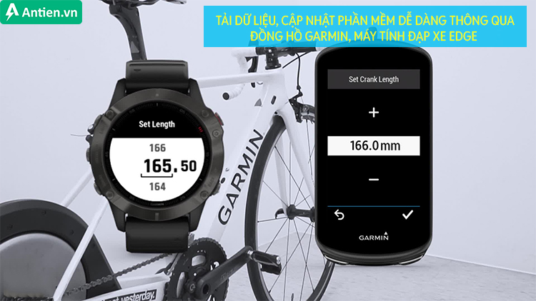 RS100 kết nối liền mạch với hệ sinh thái Garmin, máy tính đạp xe Edge