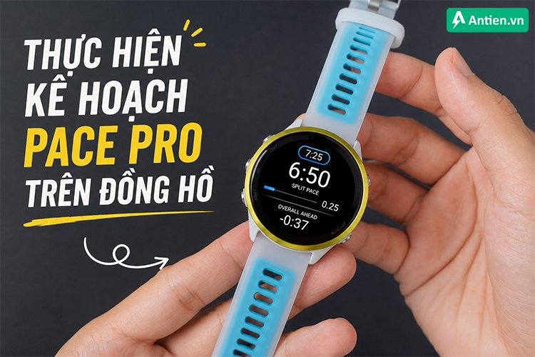 Tính năng Pace Pro trên đồng hồ Garmin sẽ giúp bạn giữ nhịp, điều chỉnh nhịp phù hợp trên từng quãng 