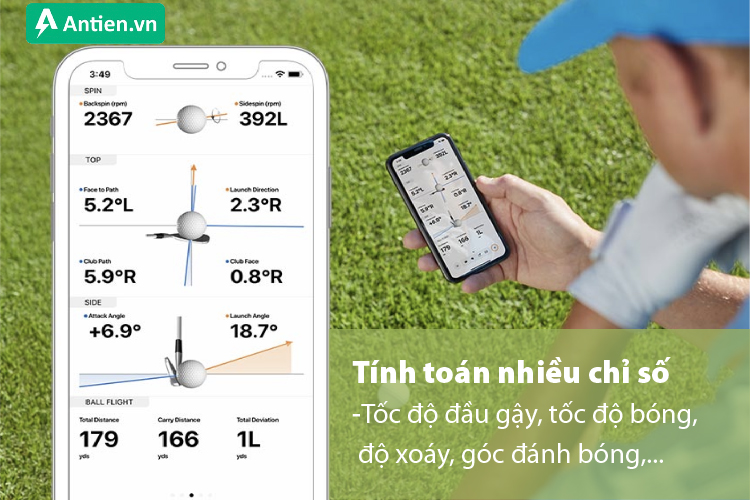 Ngay khi vung gậy, R10 sẽ tính toán nhiều chỉ số để bạn cải thiện độ nhất quán