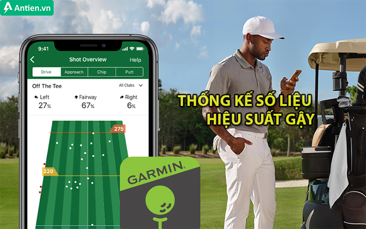 Phân tích độ chính xác của đường đi, cú đánh..  so với tất cả người dùng Garmin Golf