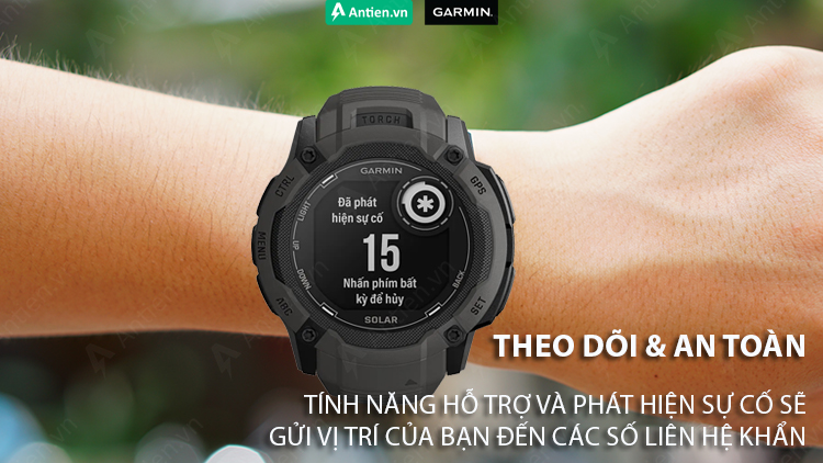 Theo dõi tính an toàn của bạn và báo về các số liên lạc khẩn cấp khi được ghép nối với điện thoại thông minh