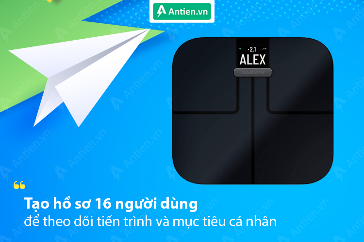 Tạo hồ sơ lên tới 16 người dùng để theo dõi tiến trình và mục tiêu cá nhân