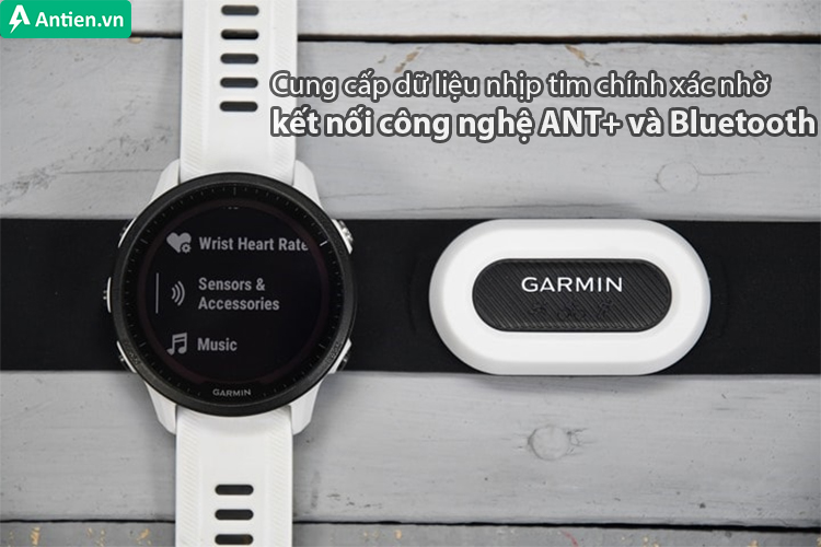 HRM-Pro Plus kết nối dễ dàng qua công nghệ ANT+ và Bluetooth