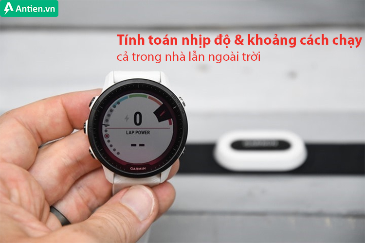  HRM-Pro Plus sẽ cung cấp nhịp độ và khoảng cách chạy khi không có GPS