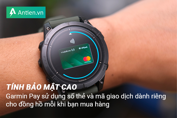 Hoàn toàn yên tâm thanh toán qua Garmin Pay vì Garmin rất coi trọng việc bảo mật thông tin khách hàng