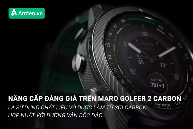 Chất liệu vỏ trên MARQ Golfer 2 phiên bản Carbon được làm từ 130 sợi Carbon hợp nhất