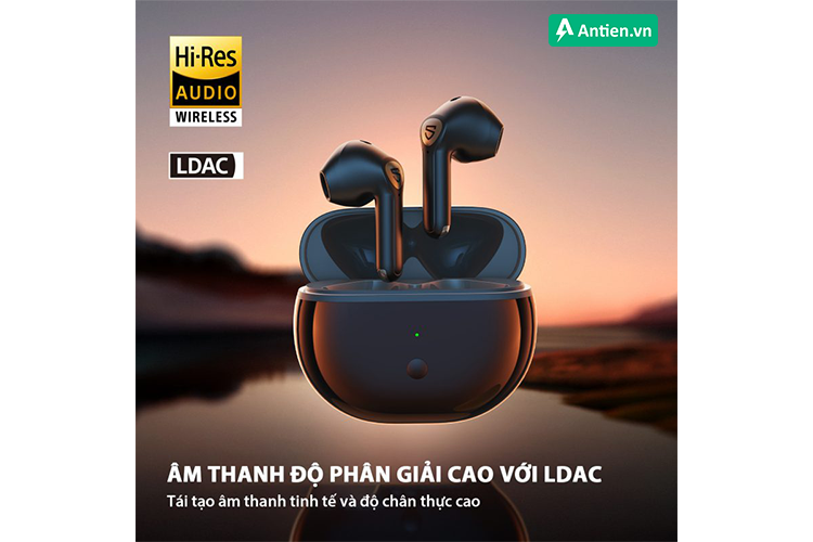 Âm thanh độ phân giải cao với công nghệ Hi-Res Audio cùng bộ giải mã âm thanh LDAC