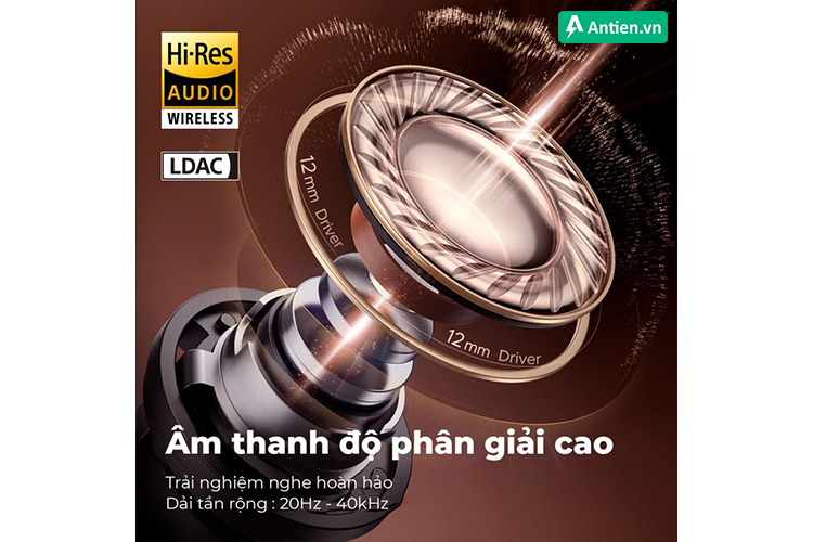 Trang bị công nghệ Hi-Res Audio giúp âm thanh có độ nét và chất lượng cao