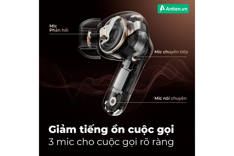 Giảm tiếng ồn cuộc gọi với 3 mic thoại khác nhau