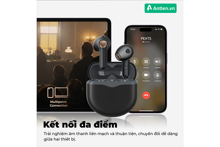 Kết nối đa điểm cùng công nghệ Bluetooth V5.3 mới nhất