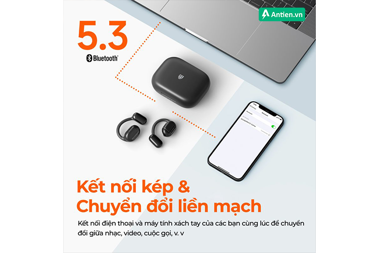 Trang bị công nghệ Bluetooth V5.3 tăng tốc độ và độ ổn định truyền tải