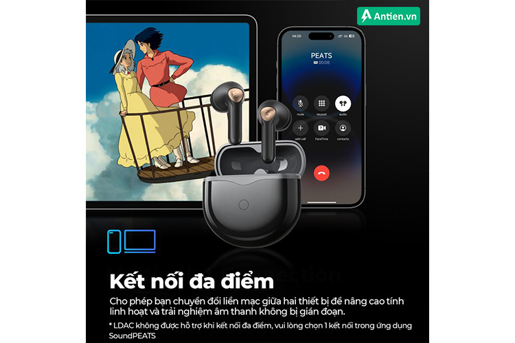 Kết nối đa điểm cùng công nghệ Bluetooth V5.3 mới nhất