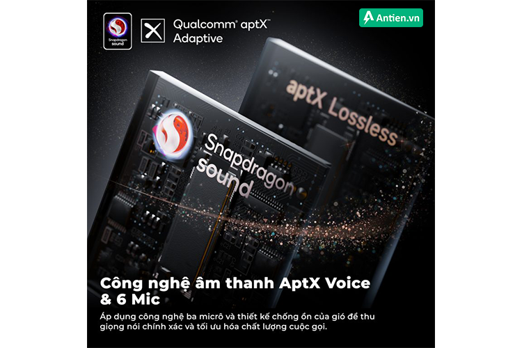 Công nghệ aptX Voice đảm bảo chất lượng âm thanh trong veo