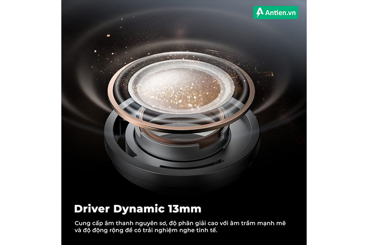 Trang bị Driver Dynamic 13mm cho âm thanh đầy mạnh mẽ