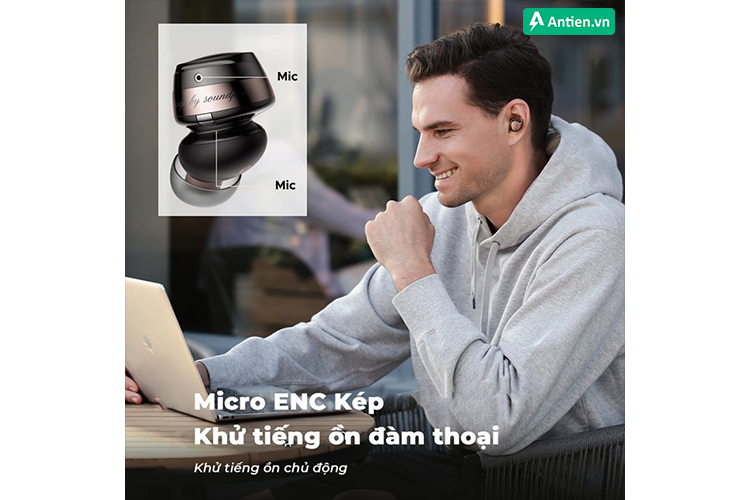 Trang bị mic kép ENC, tăng cường chất lượng cuộc gọi